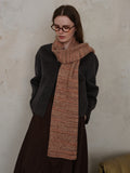MQTIME  -  Striped Detail Knit Scarf