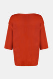 MQTIME  -  V-Neck Three-Quarter Sleeve Knit Top