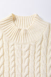 MQTIME  -  Cable Knit Turtleneck Sweater Vest