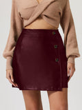 MQTIME  -  Buttoned High Rise Mini Skirt