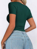 MQTIME  -  Devine Scoop Neck Short Sleeve T-Shirt