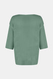 MQTIME  -  V-Neck Three-Quarter Sleeve Knit Top