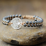 MQTIME  -  Alloy Natural Stone Braided Bracelet