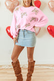 MQTIME  -  Bow Round Neck Long Sleeve Sweatshirt