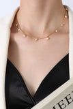 MQTIME  -  Gold-Plated Titanium Steel Pearl Necklace