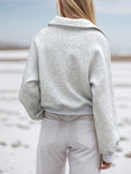 MQTIME  -  Half Zip Long Sleeve Sweatshirt