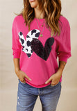 MQTIME  -  Heart Patch Long Sleeve Sweatshirt