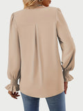 MQTIME  -  V-Neck Flounce Sleeve Top