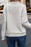 MQTIME  -  Half Zip Drop Shoulder Long Sleeve Sweatshirt