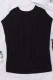 MQTIME  -  Cable-Knit V-Neck Sweater Vest