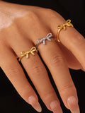 MQTIME  -   Stainless Steel Bow Ring