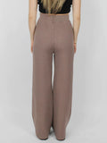 MQTIME  -  Ribbed Wide Leg Sweater Pants