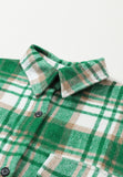 MQTIME  -  Plaid Flap Pocket Long Sleeve Shacket