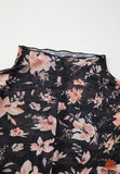 MQTIME  -  Floral Mock Neck Long Sleeve Blouse