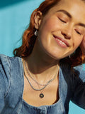 MQTIME  -   Alloy Inlaid Zircon Sun & Moon Necklace