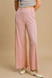 MQTIME  -  Umgee Elastic Waist Wide Leg Knit Pants