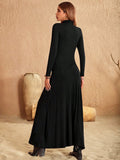 MQTIME  -  Turtleneck Long Sleeve Maxi Dress