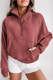 MQTIME  -  Half Zip Long Sleeve Sweatshirt