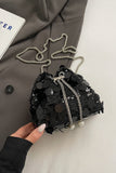 MQTIME  -  Drawstring Sequin Crossbody Bag