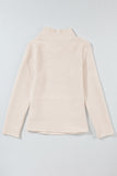 MQTIME  -  Textured Turtleneck Long Sleeve Sweatshirt