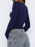 MQTIME  -  Devine Star Round Neck Long Sleeve T-Shirt