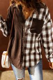 MQTIME  -  Plaid Button Up Drop Shoulder Shacket