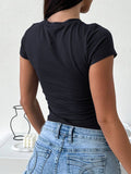 MQTIME  -  Devine Star Round Neck Short Sleeve T-Shirt