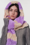 MQTIME  -  Fuzzy Contrast Striped Scarf
