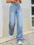 MQTIME  -  Mid Rise Wide Leg Jeans