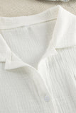 MQTIME  -  Basic Bae Heart Collared Neck Button Down Top and Shorts Set