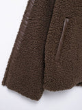 MQTIME  -   Zip Up Turtleneck Long Sleeve Plush Jacket