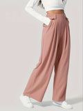 MQTIME  -  Wide Leg Pants with Pockets