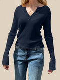 MQTIME  -  Devine Quarter Button Long Sleeve T-Shirt