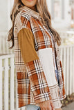 MQTIME  -  Plaid Button Up Long Sleeve Shacket