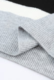 MQTIME  -  Color Block Round Neck Dropped Shoulder Sweater