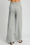 MQTIME  -  Umgee Elastic Waist Wide Leg Knit Pants