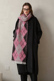 MQTIME  -  Fringe Argyle Polyester Scarf
