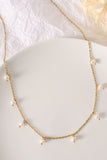 MQTIME  -  Gold-Plated Titanium Steel Pearl Necklace
