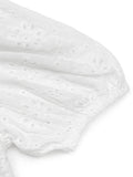 MQTIME  -  Perfee Tied Eyelet Short Sleeve Bodysuit