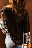 MQTIME  -  Plaid Button Up Drop Shoulder Shacket