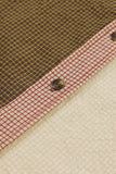 MQTIME  -  Contrast Plaid Button Down Long Sleeve Shirt