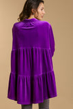 MQTIME  -  Umgee Full Size Button Down Tiered Back High Low Shirt