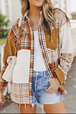 MQTIME  -  Plaid Button Up Long Sleeve Shacket
