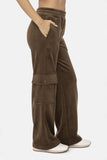 MQTIME  -  Mono B Elastic Waist Corduroy Cargo Pants