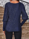 MQTIME  -  Boat Neck Long Sleeve Top