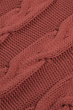 MQTIME  -  Cable-Knit Turtleneck Dropped Shoulder Sweater