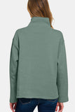 MQTIME  -  Turtleneck Half Snap Fleece Sweatshirt