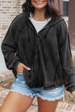 MQTIME  -  Exposed Seam Zip Up Long Sleeve Drawstring Hoodie