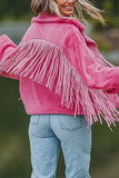 MQTIME  -  Fringed Zip Up Fleece Jacket