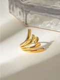 MQTIME  -    Stainless Steel Irregular Open Ring
